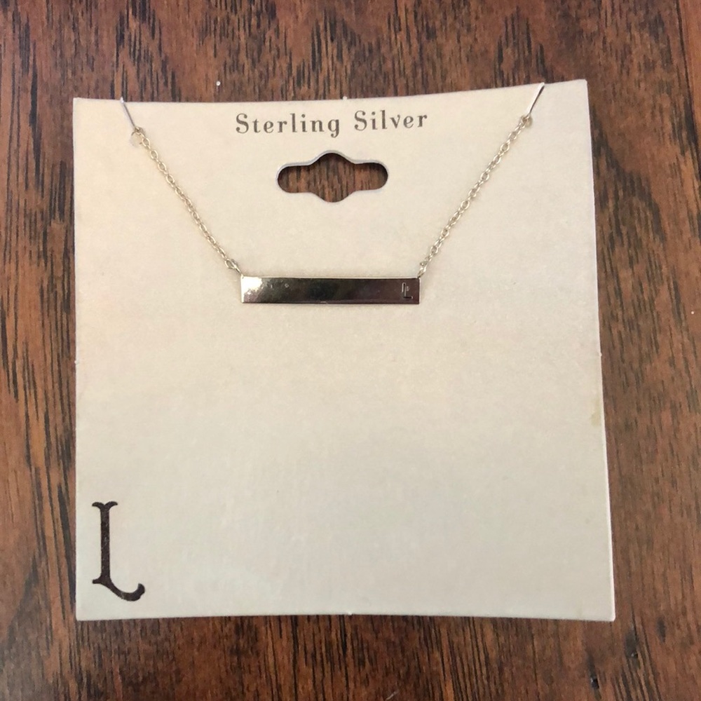 Dainty L Bar Necklace! NWT! Never Worn!